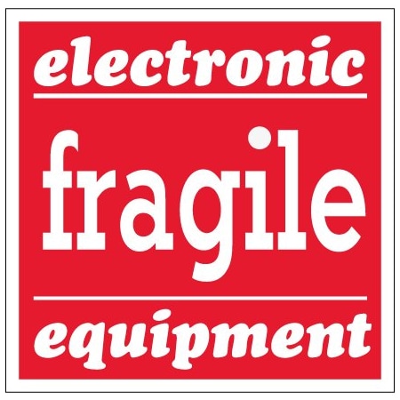 Bsc Preferred 4 x 4'' - ''Fragile - Electronic Equipment'' Labels SCL526